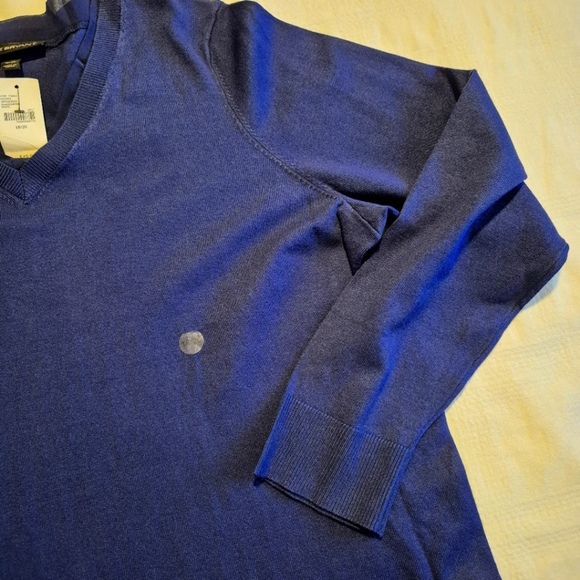 Lane Bryant women's size 18/20 fine knit navy V neck long sleeve sweater NWT - Picture 3 of 9